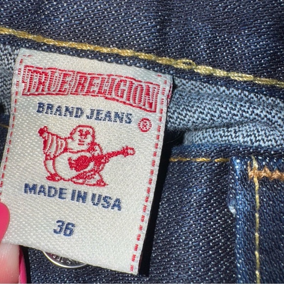 Men's True Religion Ricky jeans dark wash Made In USA 36X34 - Picture 4 of 10